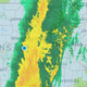 The blue dot is us. It was like this exactly all day.